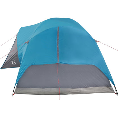 Tenda familiar ventilação cruzada 8 pessoas impermeável azul