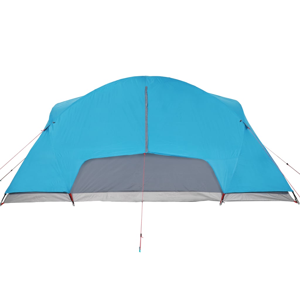 Tenda familiar ventilação cruzada 8 pessoas impermeável azul