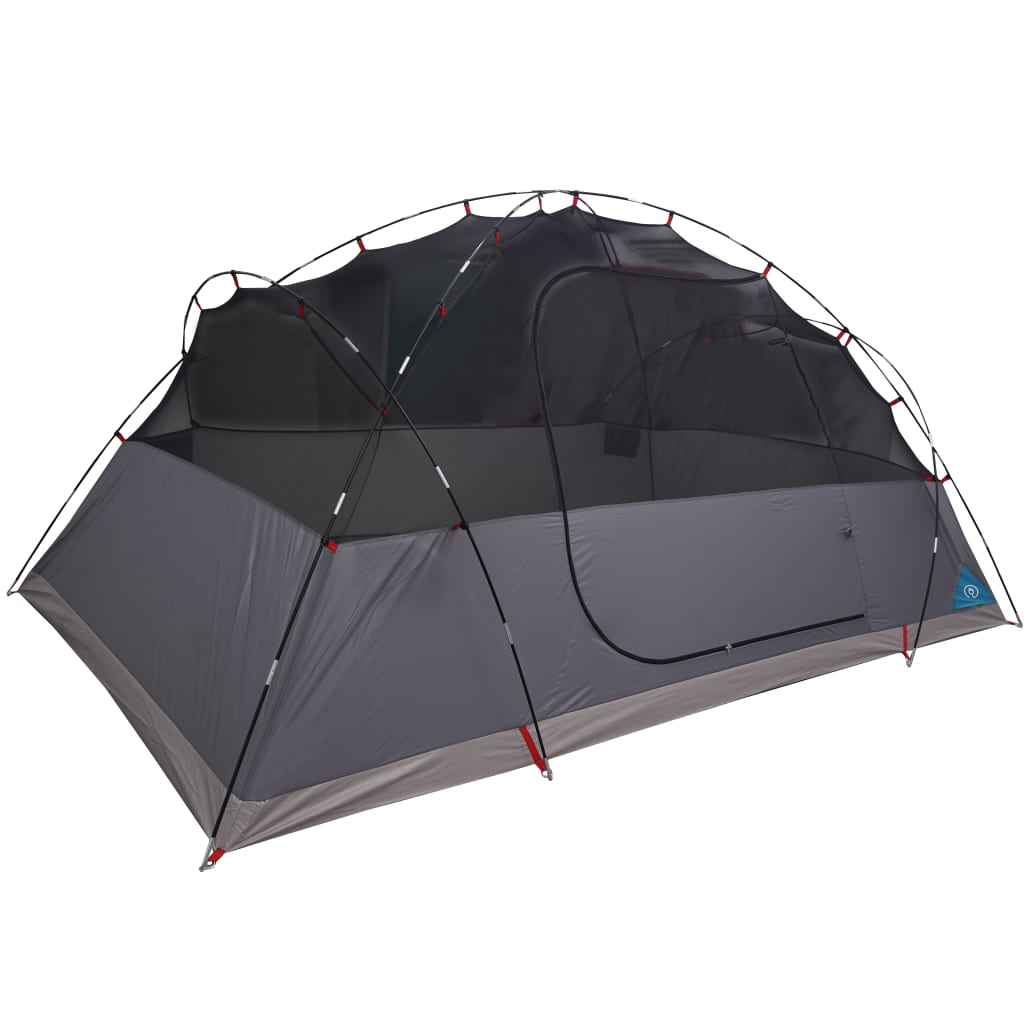 Tenda familiar ventilação cruzada 8 pessoas impermeável azul