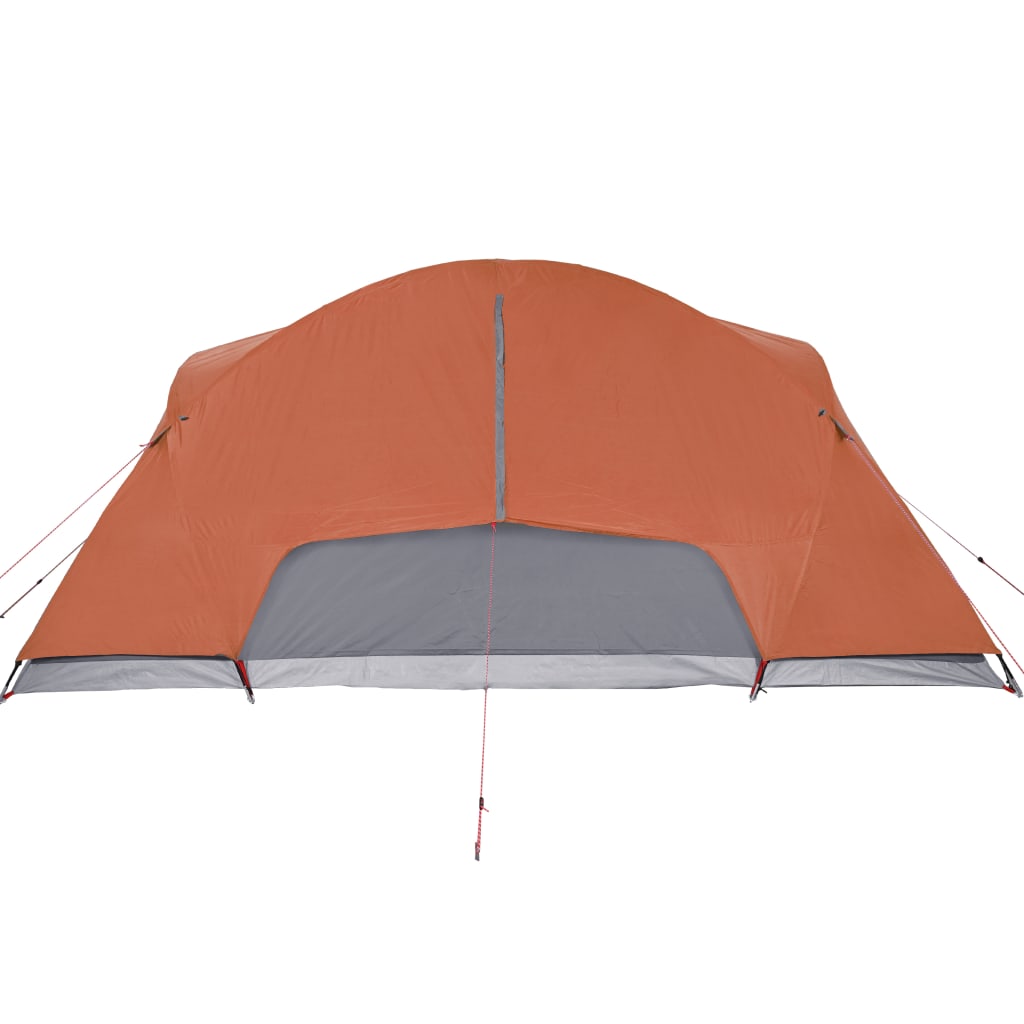 Tenda familiar ventilação cruzada 8 p impermeável cinza/laranja