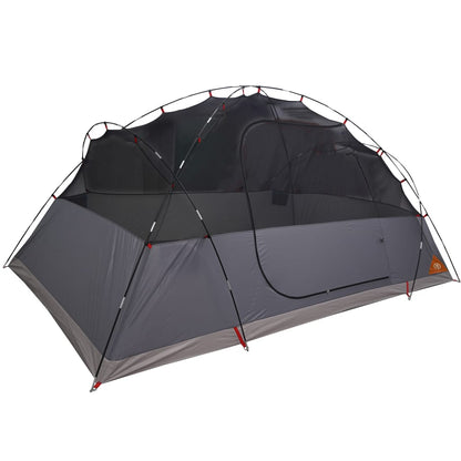 Tenda familiar ventilação cruzada 8 p impermeável cinza/laranja