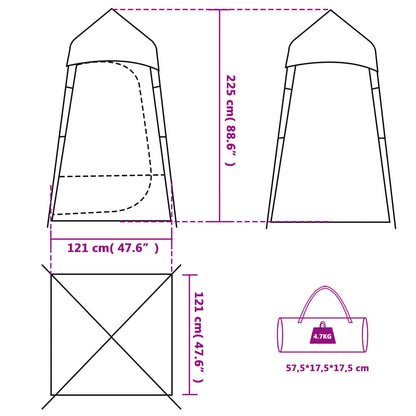 Tenda para sanita impermeável verde