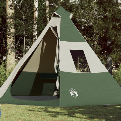 Tenda de campismo tipi para 7 pessoas impermeável verde