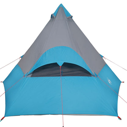 Tenda de campismo tipi para 7 pessoas impermeável azul