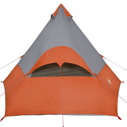 Tenda de campismo tipi p/ 7 pessoas impermeável cinza/laranja