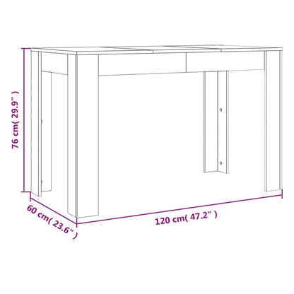 Mesa de Jantar Paola de 120 cm - Cinzento - Design Minimalista