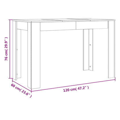 Mesa de Jantar Paola de 120 cm - Nogueira - Design Minimalista