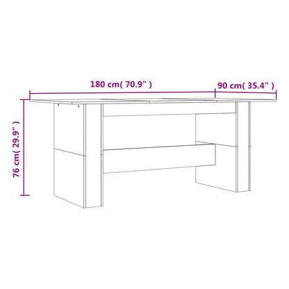 Mesa de Jantar Aqua - Madeira Rústica - 180x90x76 cm - Design Minimalista