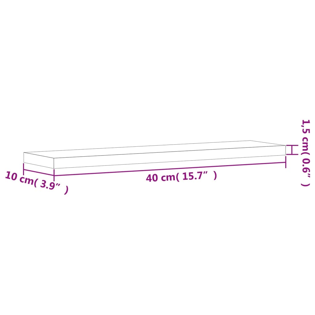 Prateleiras de parede 8pcs derivados de madeira carvalho fumado