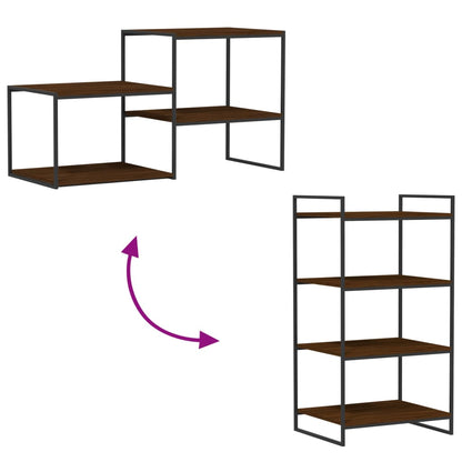 Prateleiras parede 4 pcs derivados de madeira carvalho castanho