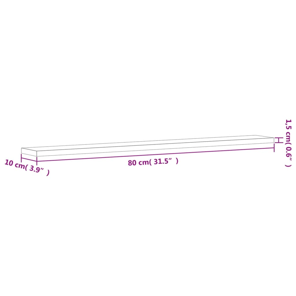 Prateleiras de parede 4pcs derivados de madeira carvalho fumado