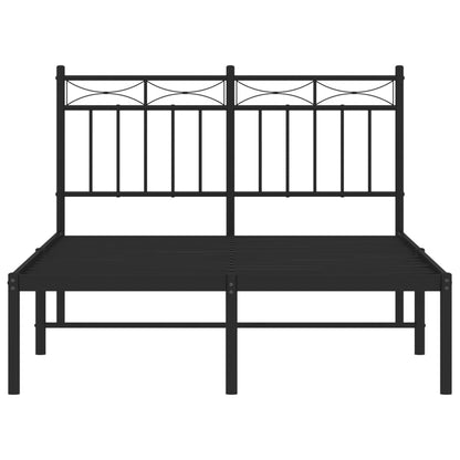 Estrutura de cama com cabeceira 120x190 cm metal preto