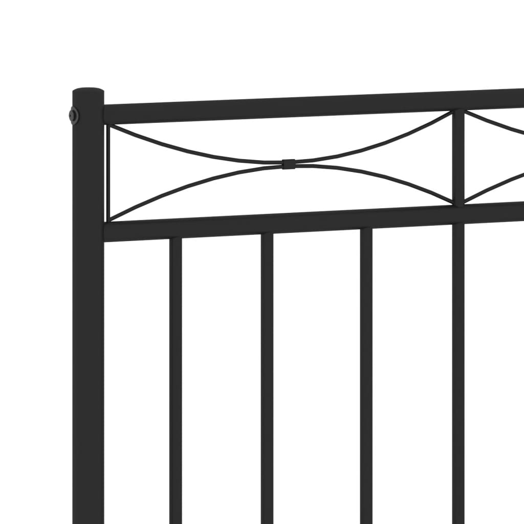 Cabeceira de cama 75 cm metal preto