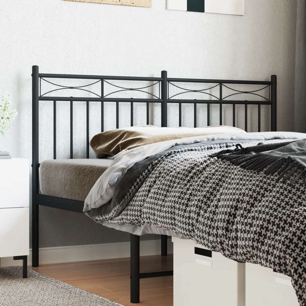 Cabeceira de cama 135 cm metal preto