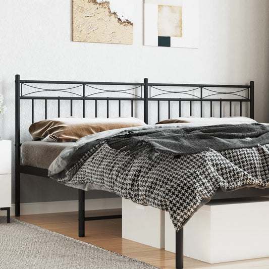 Cabeceira de cama 193 cm metal preto