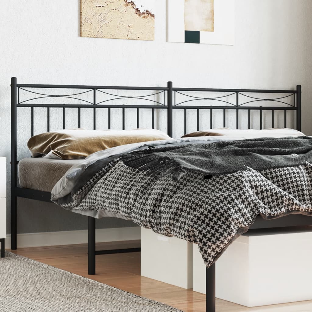 Cabeceira de cama 200 cm metal preto