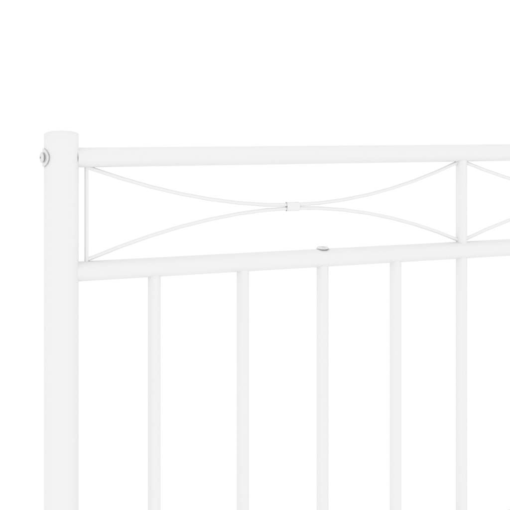 Cabeceira de cama 100 cm metal branco