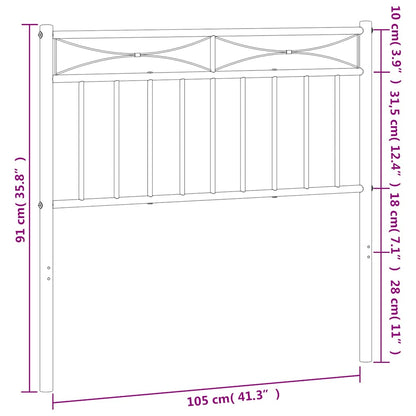 Cabeceira de cama 100 cm metal branco