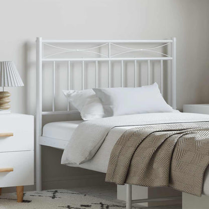 Cabeceira de cama 100 cm metal branco