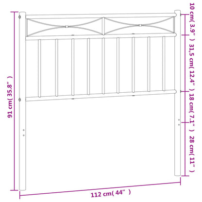 Cabeceira de cama 107 cm metal branco