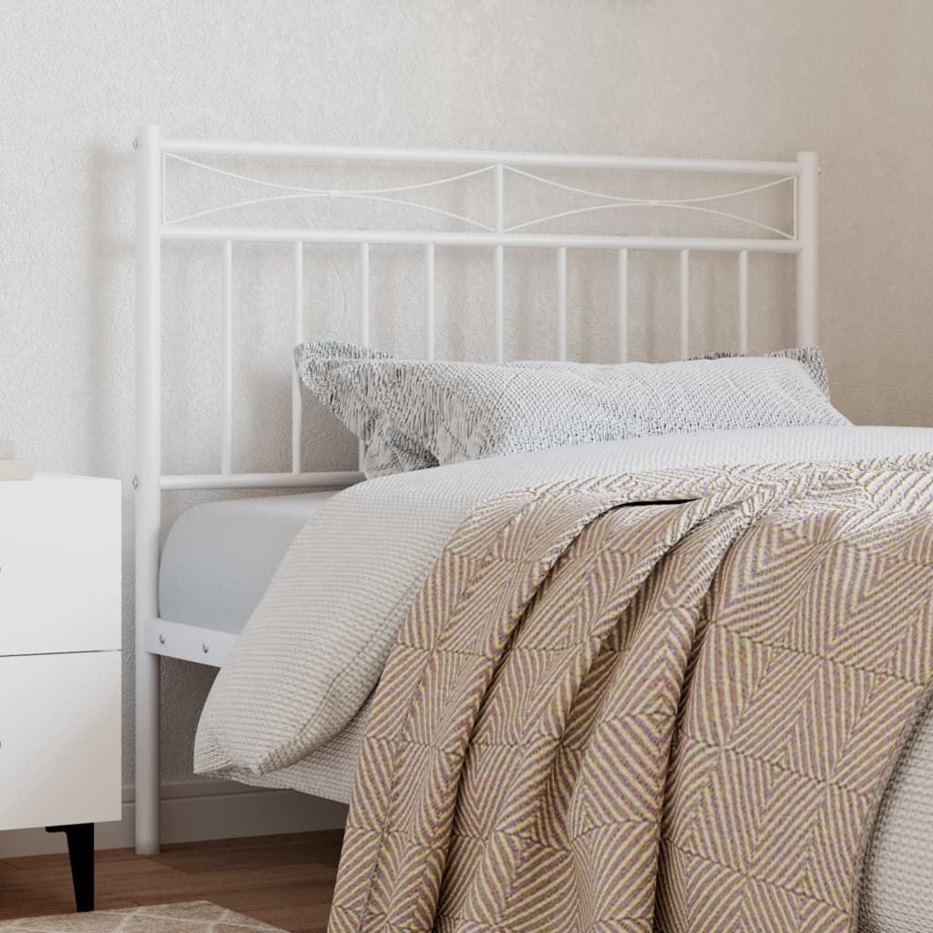 Cabeceira de cama 107 cm metal branco