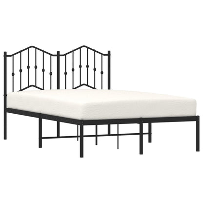 Estrutura de cama com cabeceira 120x190 cm metal preto