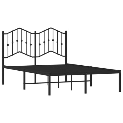 Estrutura de cama com cabeceira 120x190 cm metal preto