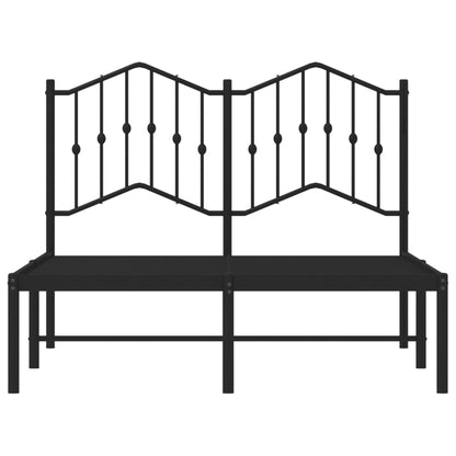 Estrutura de cama com cabeceira 120x190 cm metal preto