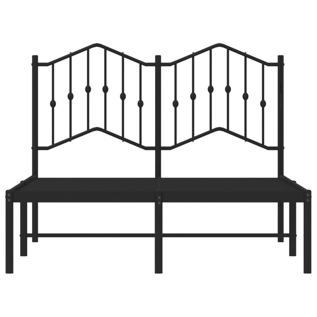 Estrutura de cama com cabeceira 120x200 cm metal preto