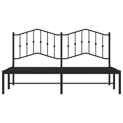 Estrutura de cama em metal com cabeceira 180x200 cm preto