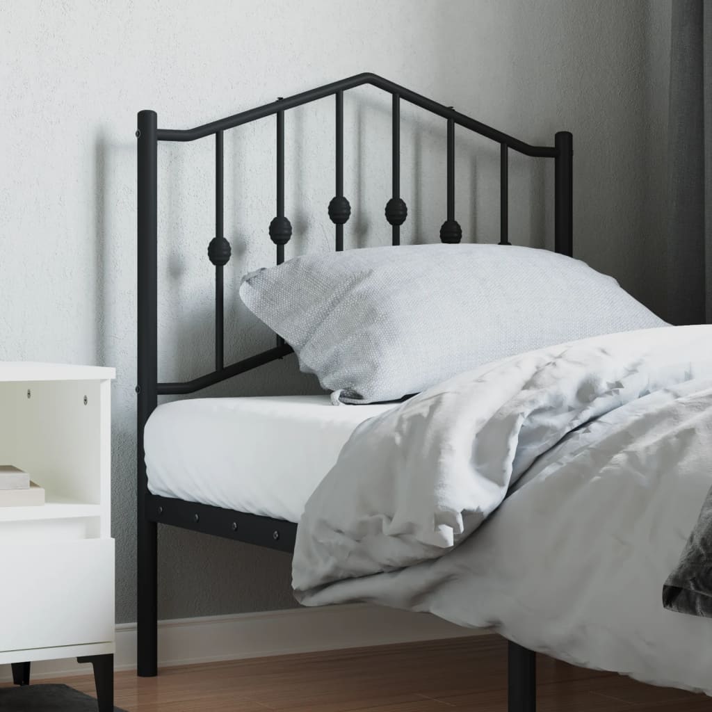 Cabeceira de cama 80 cm metal preto