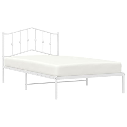 Estrutura de cama em metal com cabeceira 107x203 cm branco