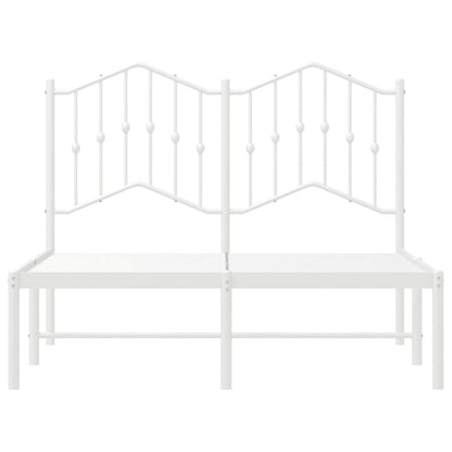 Estrutura de cama com cabeceira 120x200 cm metal branco