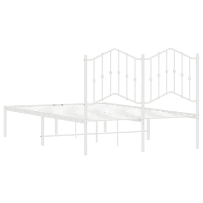 Estrutura de cama com cabeceira 120x200 cm metal branco