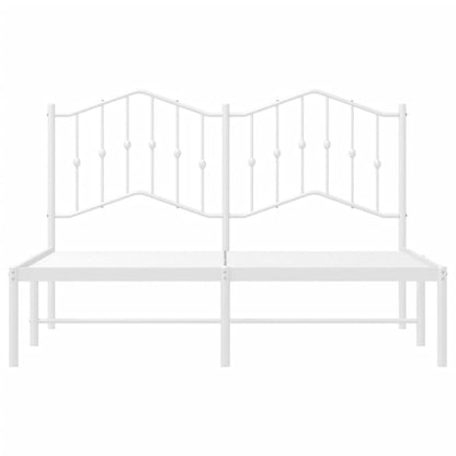 Estrutura de cama com cabeceira 140x190 cm metal branco