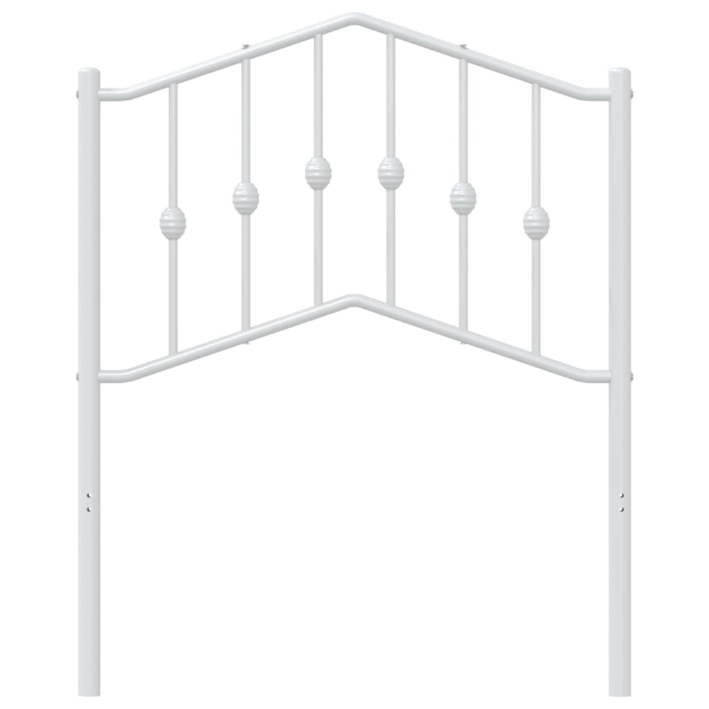 Cabeceira de cama 75 cm metal branco