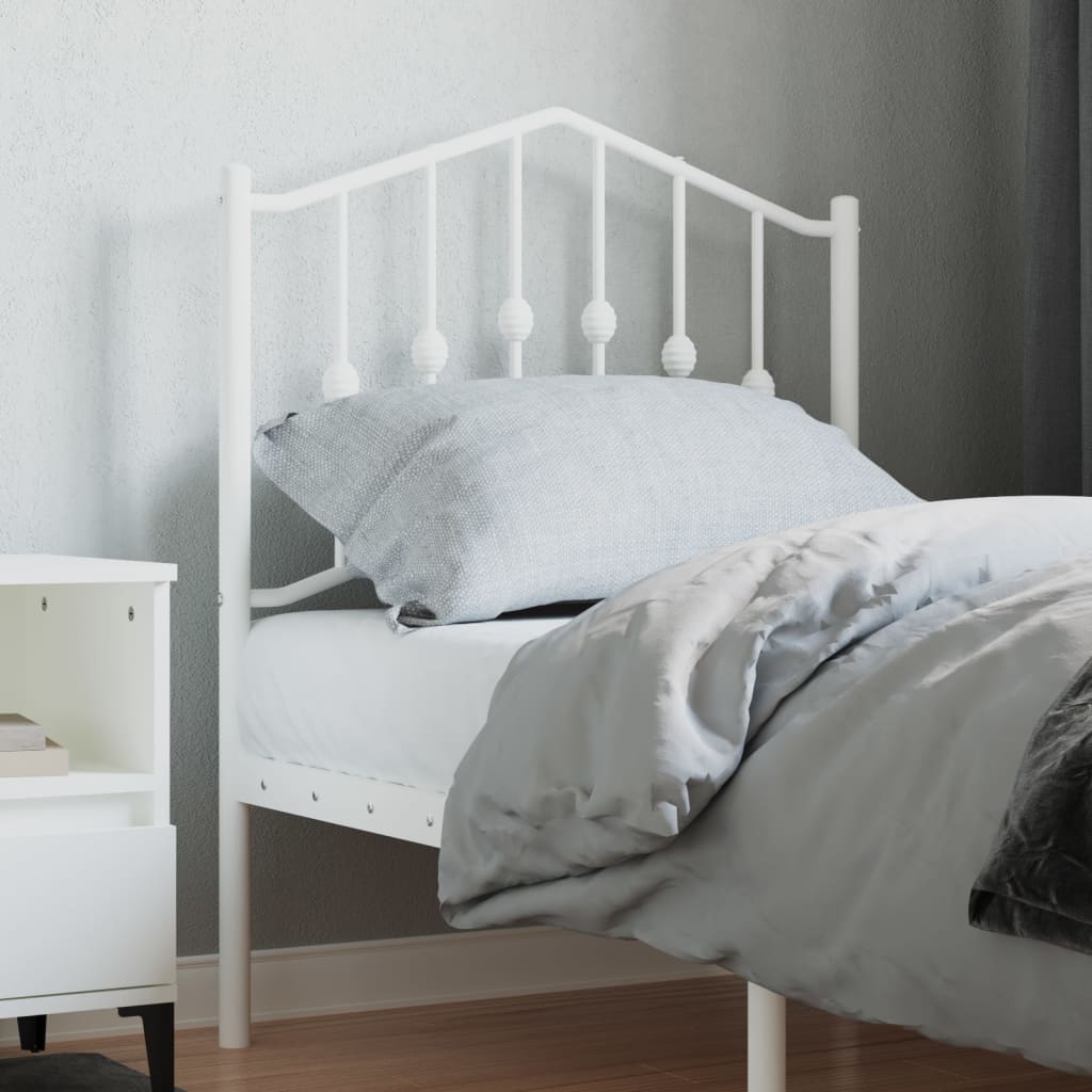 Cabeceira de cama 75 cm metal branco