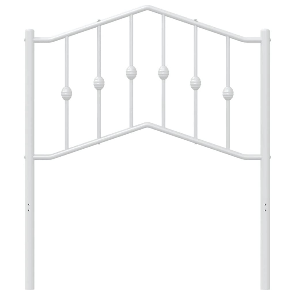 Cabeceira de cama 80 cm metal branco