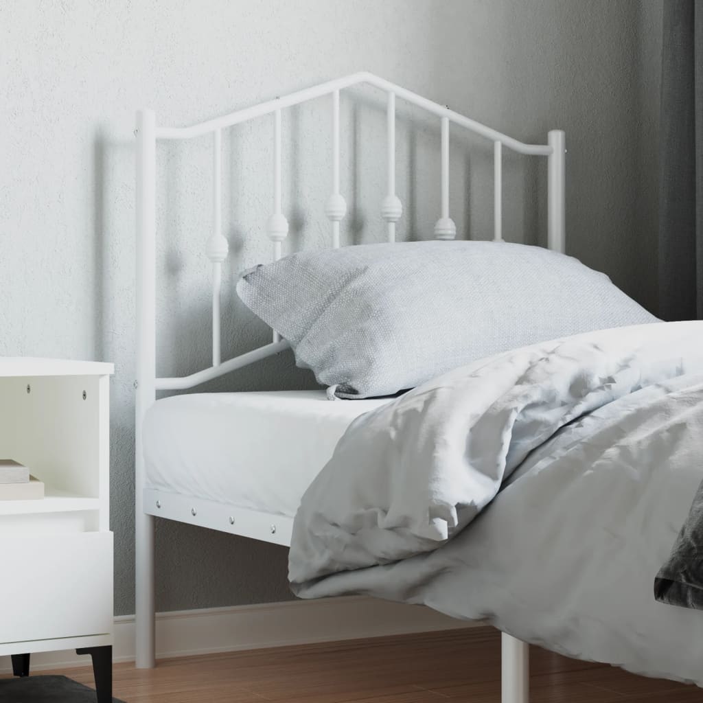 Cabeceira de cama 80 cm metal branco