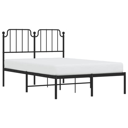 Estrutura de cama com cabeceira 120x190 cm metal preto