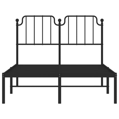 Estrutura de cama com cabeceira 120x190 cm metal preto