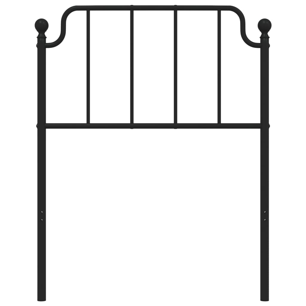 Cabeceira de cama 75 cm metal preto