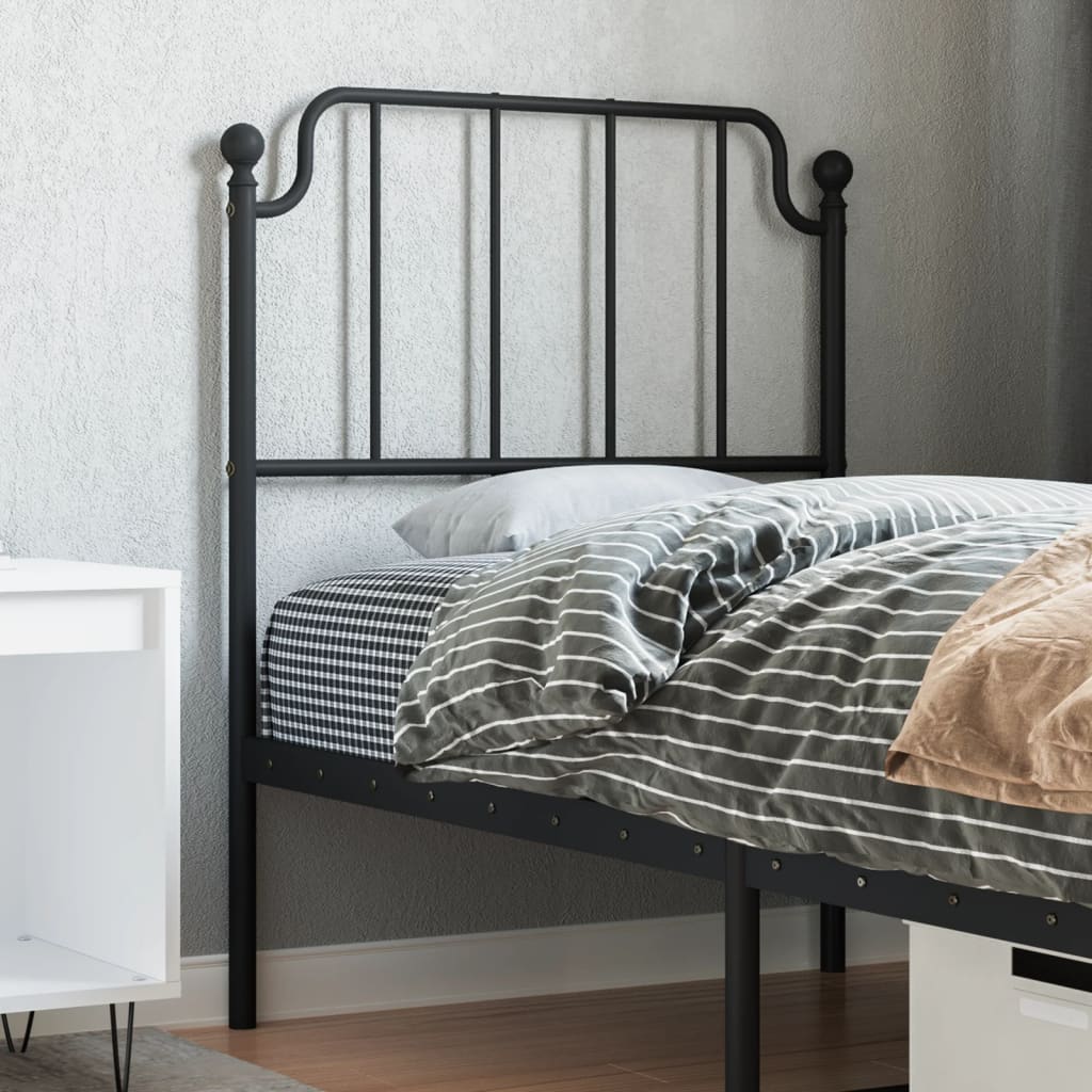 Cabeceira de cama 75 cm metal preto