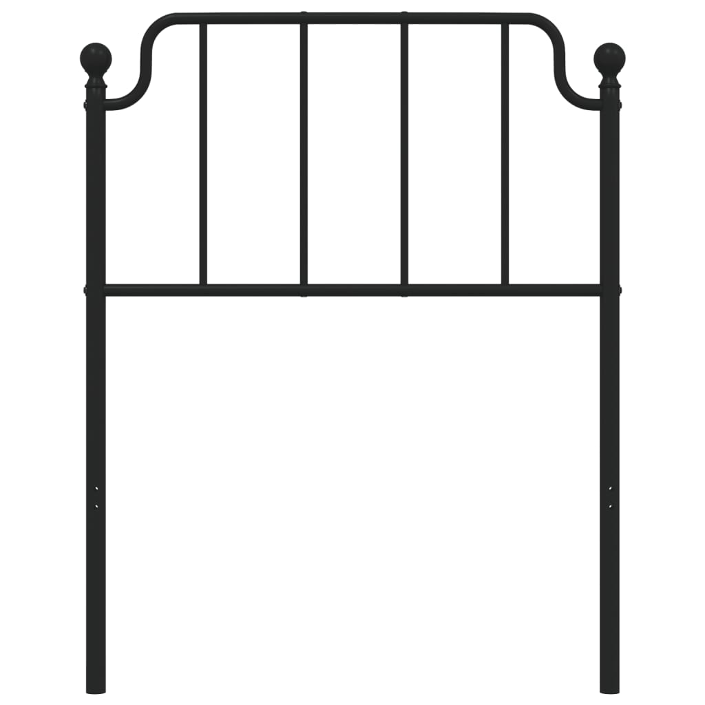 Cabeceira de cama 80 cm metal preto