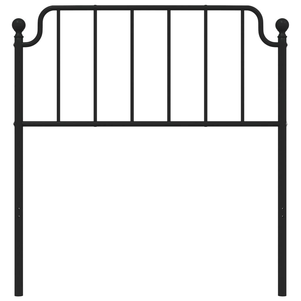 Cabeceira de cama 90 cm metal preto