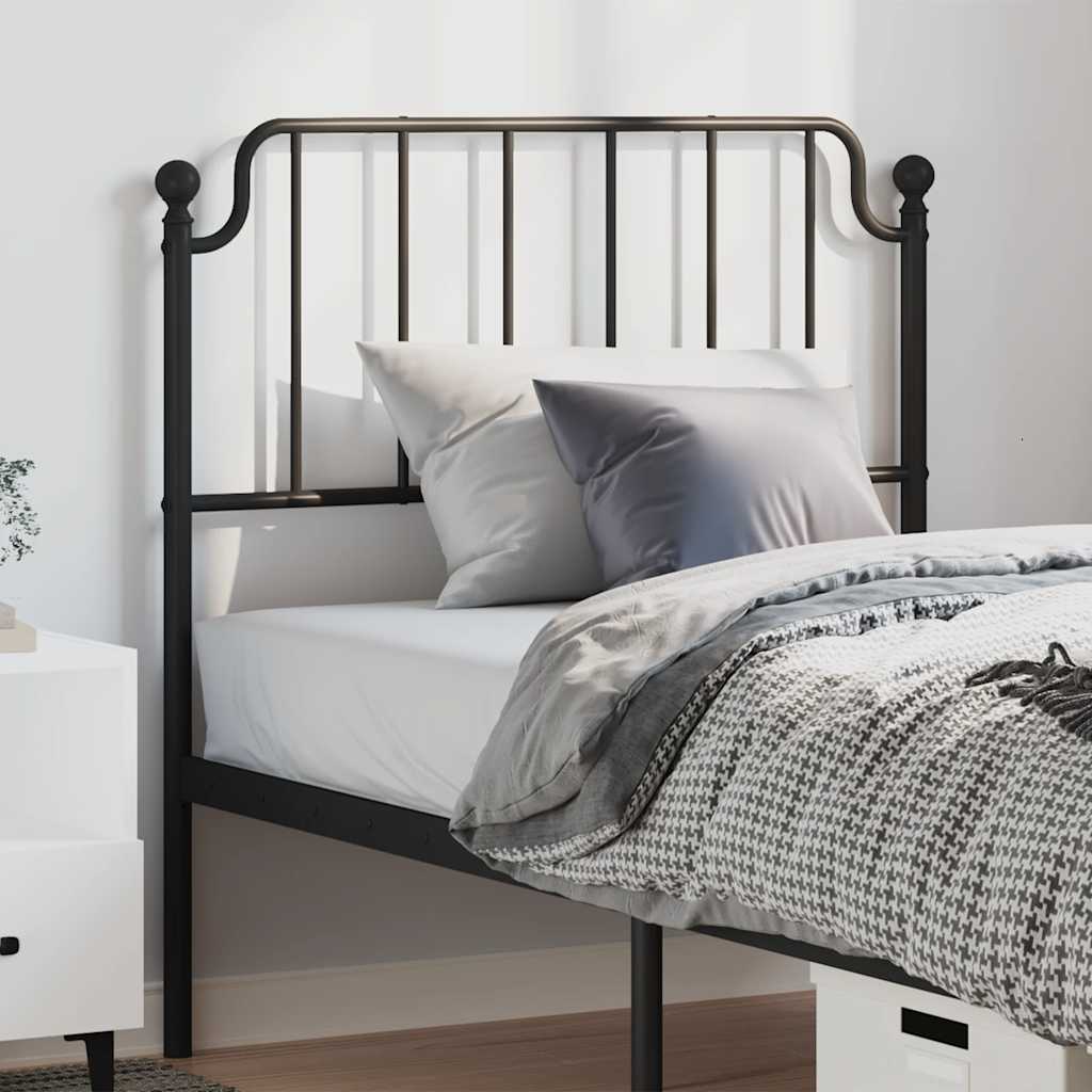 Cabeceira de cama 100 cm metal preto