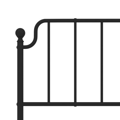 Cabeceira de cama 120 cm metal preto