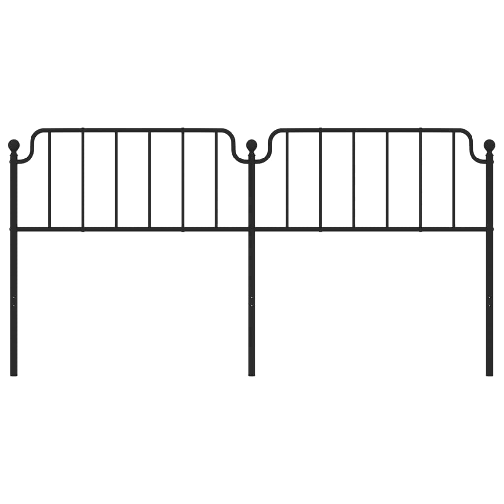 Cabeceira de cama 200 cm metal preto