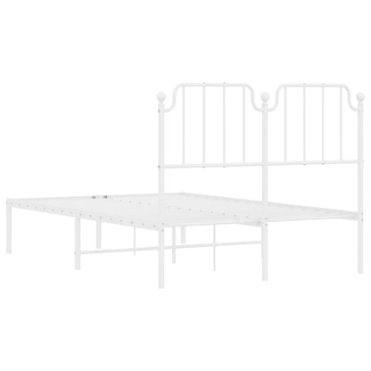 Estrutura de cama com cabeceira 120x200 cm metal branco