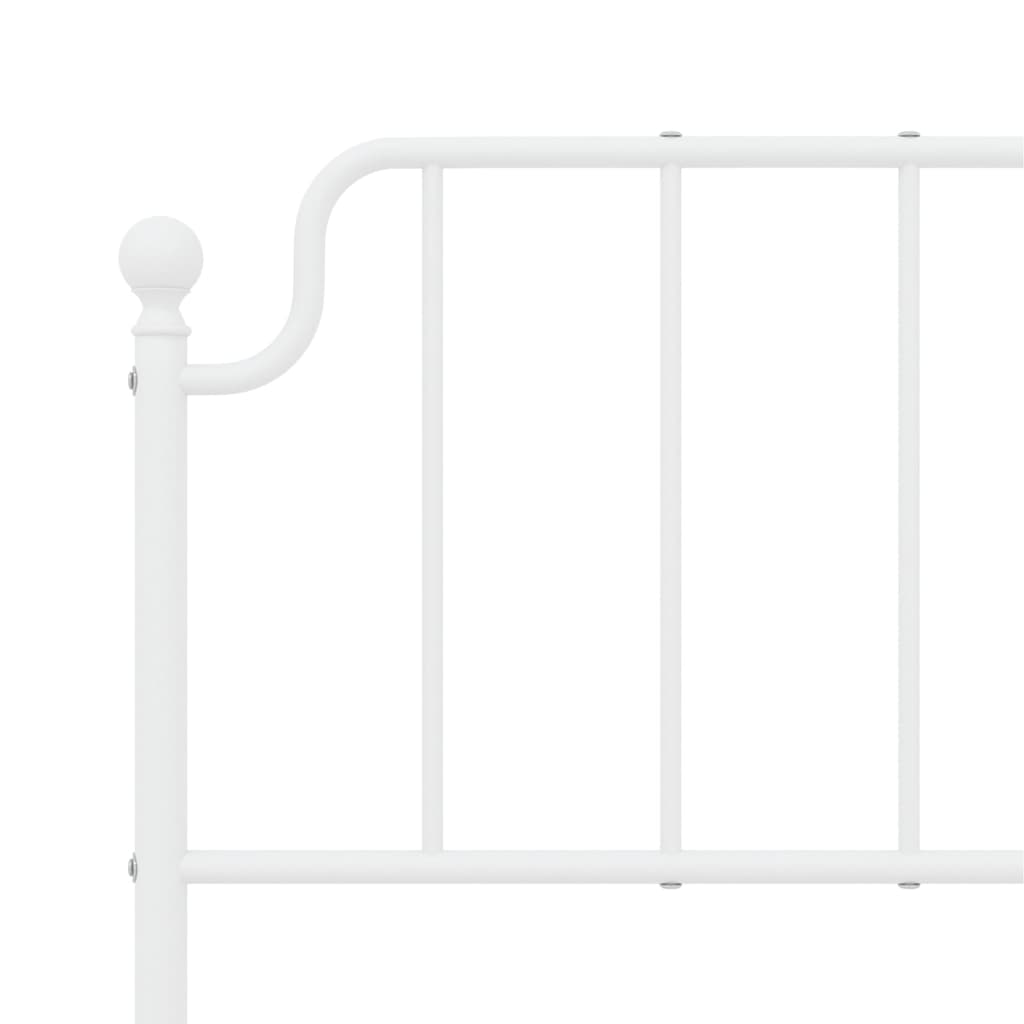 Estrutura de cama com cabeceira 140x200 cm metal branco